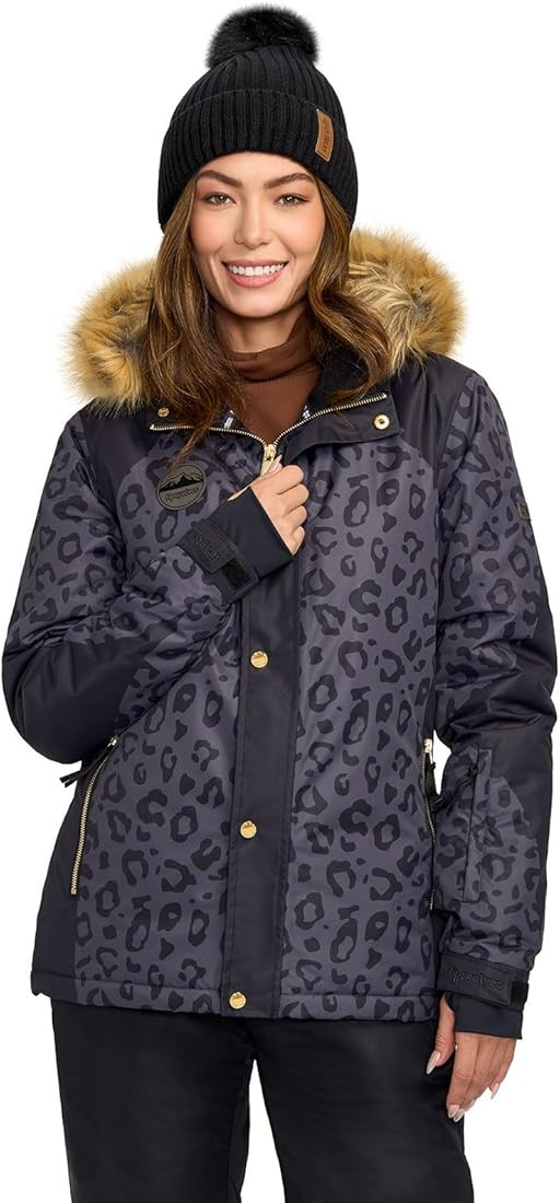 Tipsy Elves Ski Jackets for Women - Bright Colorful Apres Ski Outerwear Hooded Waterproof Snow Ja... | Amazon (US)