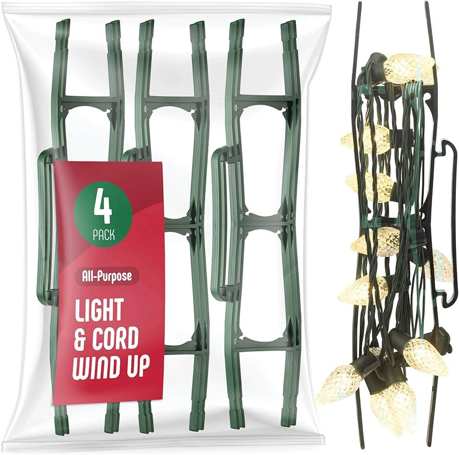Christmas Lights Storage Holder [Set of 4] All-Purpose light cord wind up - Holiday Light Storage... | Amazon (US)