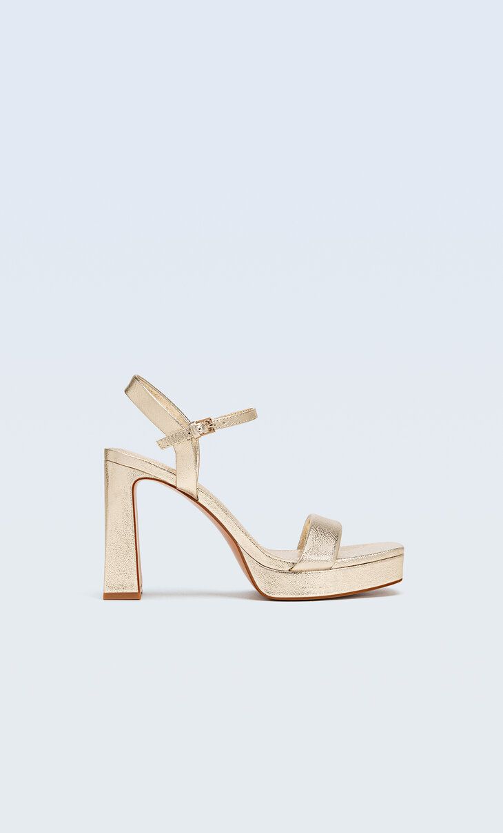 High-heel platform sandals - Women's fashion | Stradivarius United Kingdom | Stradivarius (UK)