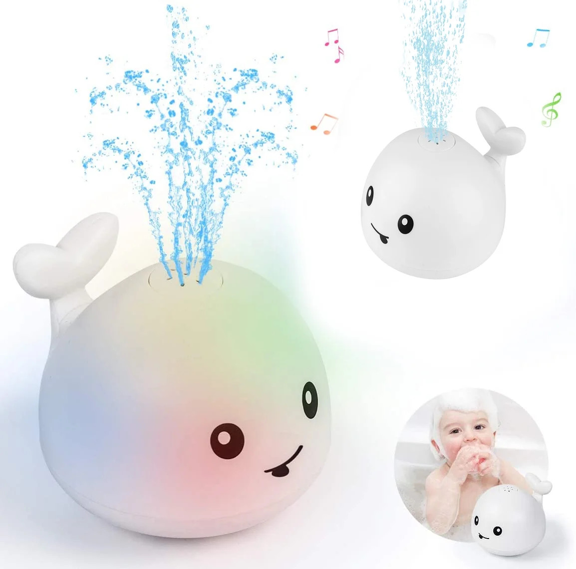 MUTOCAR Light up Whale Spray Sprinkler Bath Toy | Walmart (US)