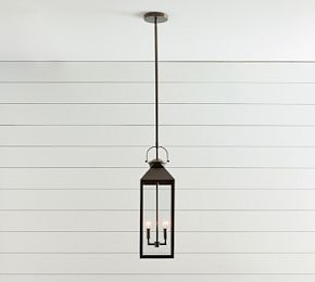 Roman Outdoor Rectangular Recycled Glass Pendant | Pottery Barn (US)