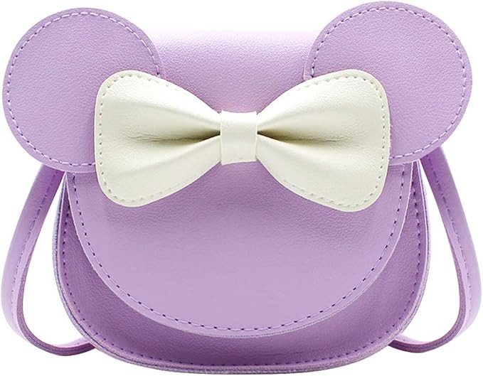 ZGMYC Little Girl's Cute Bowknot Crossbody Purse Cartoon Mouse Ears Shoulder Handbag | Amazon (US)