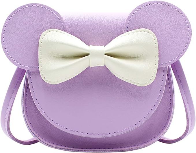 ZGMYC Little Girl's Cute Bowknot Crossbody Purse Cartoon Mouse Ears Shoulder Handbag | Amazon (US)