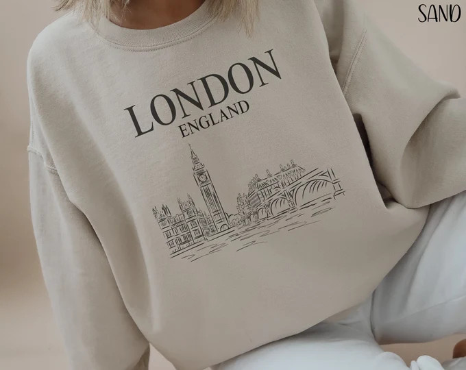 London city sweatshirt, Cute London minimalist sweatshirt , London gift. | Etsy (US)