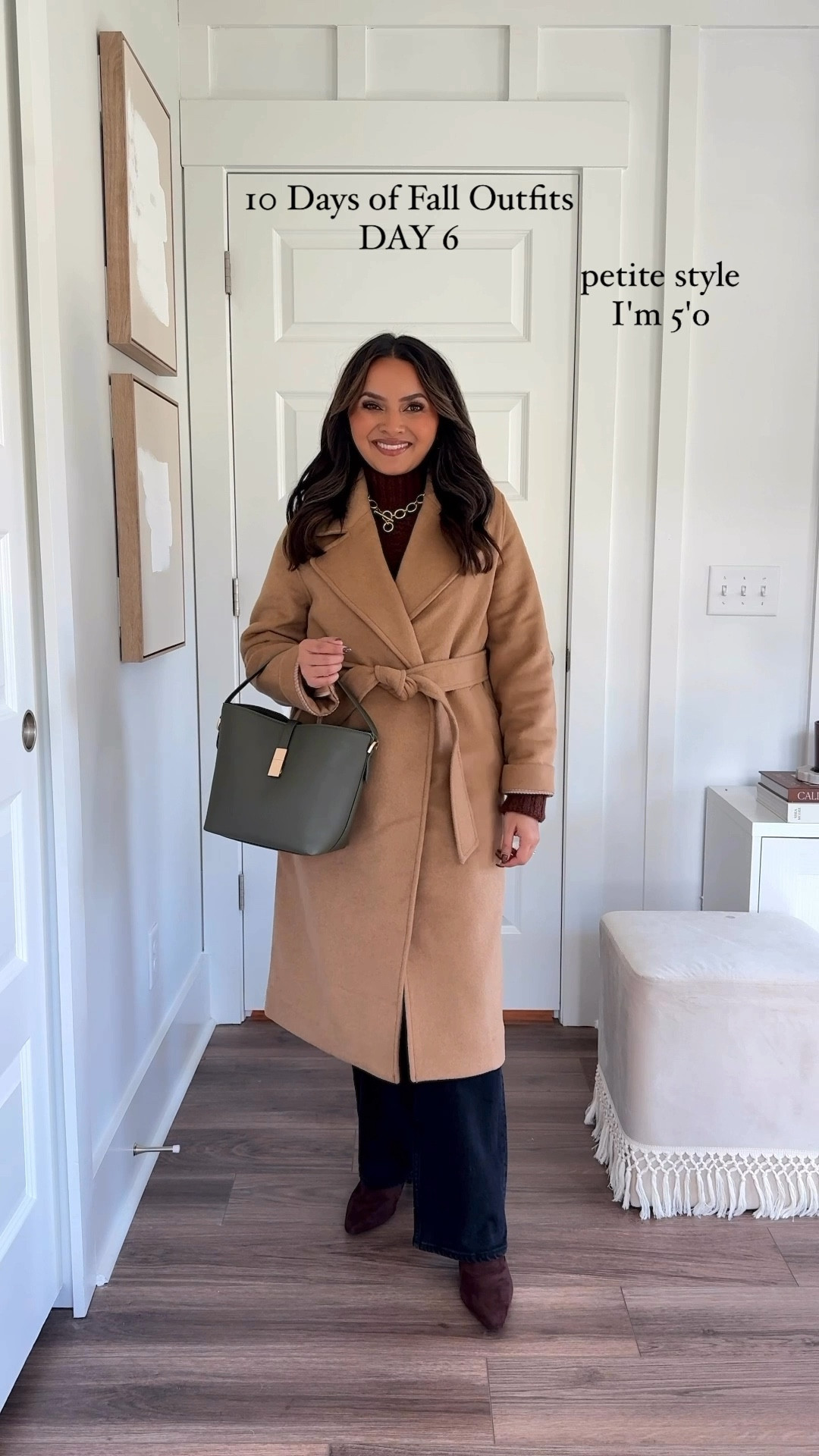 Gray sweater top size XS petite TTS 
Great sweater  pants size XS petite TTS
Camel wool trench coat size XXS TTS - sized down a size since this is in regular sizing
Brown turtleneck sweater size XS TTS 
Black jeans size 26 short TTS 
Brown boots size 5 TTS 
Lip gloss shade brown sugar 

Fall outfit 
Fall style 
Fall shoes 
Trench coat 
Winter outfit 
Thanksgiving outfit 

Honey Sweet petite 
Honeysweetpetite

#LTKHoliday #LTKStyleTip #LTKSeasonal