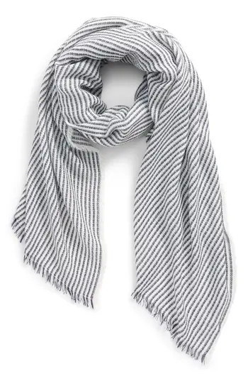 Women's Bp Stripe Fringe Oblong Scarf | Nordstrom
