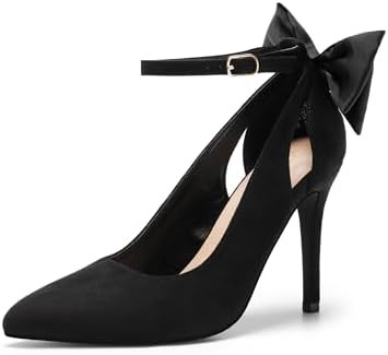 DREAM PAIRS Women's High Heels Stiletto Strappy Pointed Toe Bow Dress Shoes Sexy Party Wedding Pu... | Amazon (US)