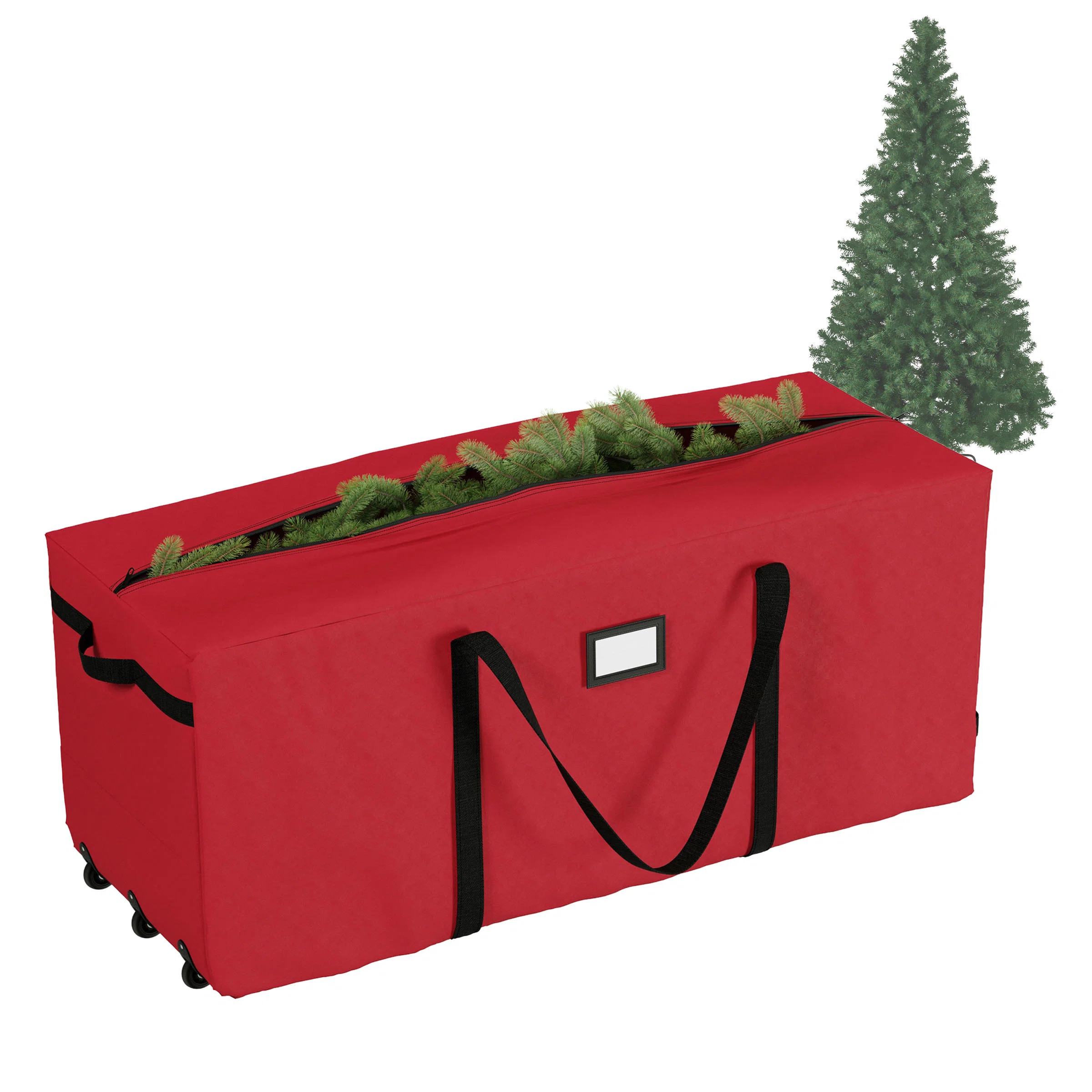 Rolling Christmas Tree Storage Bag - Waterproof Bag for 9-Foot Tree or Christmas Decor - Nylon Ha... | Wayfair North America