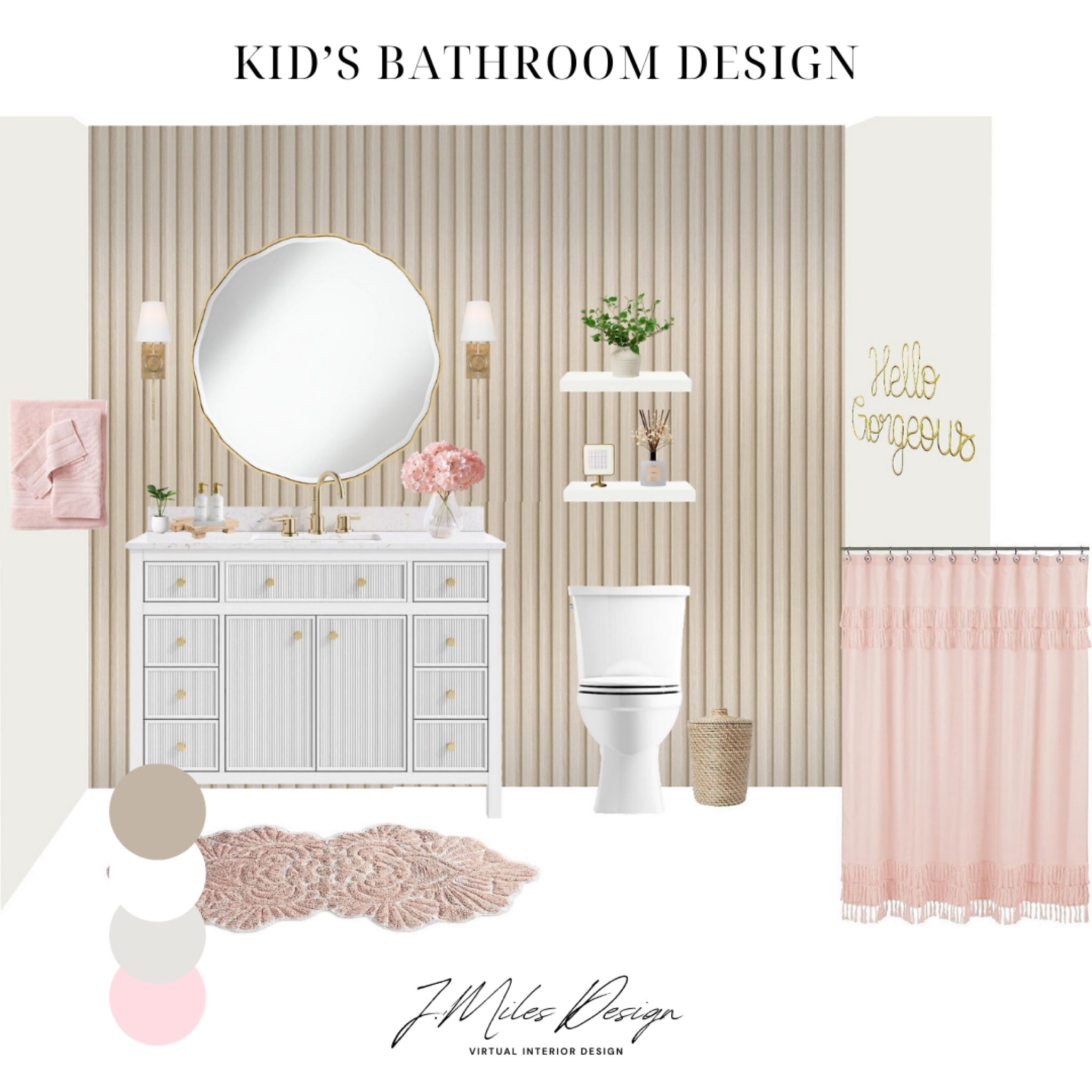 Girls fun & feminine bathroom design 

#LTKHome #LTKKids #LTKFamily