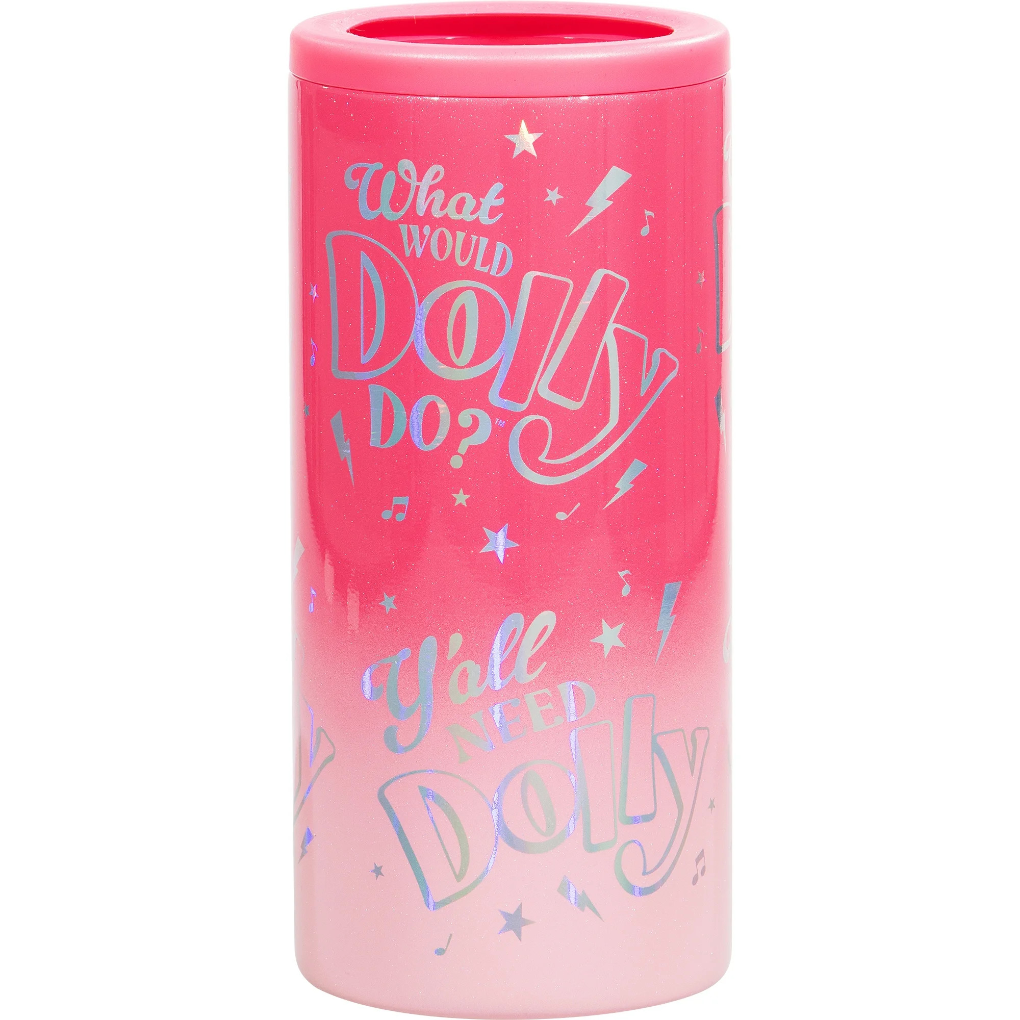 Dolly Parton Christmas Stainless Steel Pink Drink Holder, 12 Ounces | Walmart (US)
