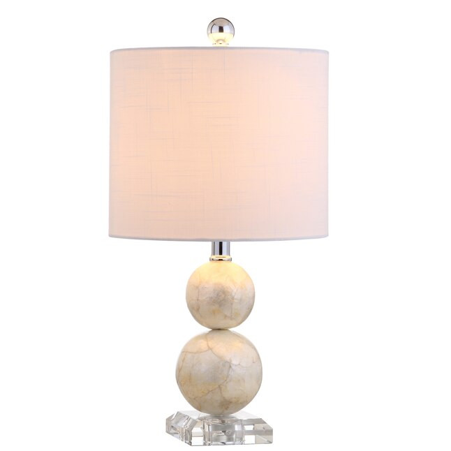JONATHAN  Y Cottage 19-in Chrome Rotary Socket Table Lamp with Linen Shade | Lowe's