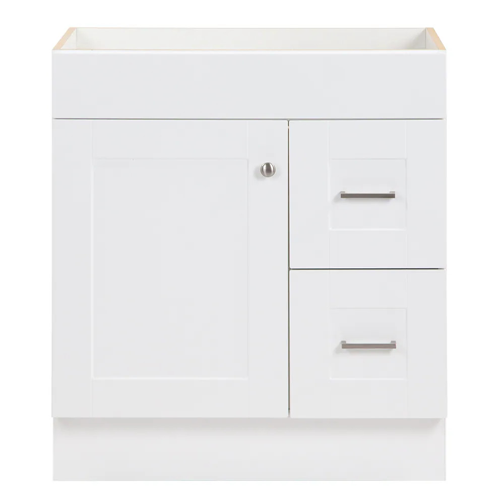 Project Source 30-in White Bathroom Vanity Cabinet Bathroom Vanity Base Cabinet without Top | Lowe's