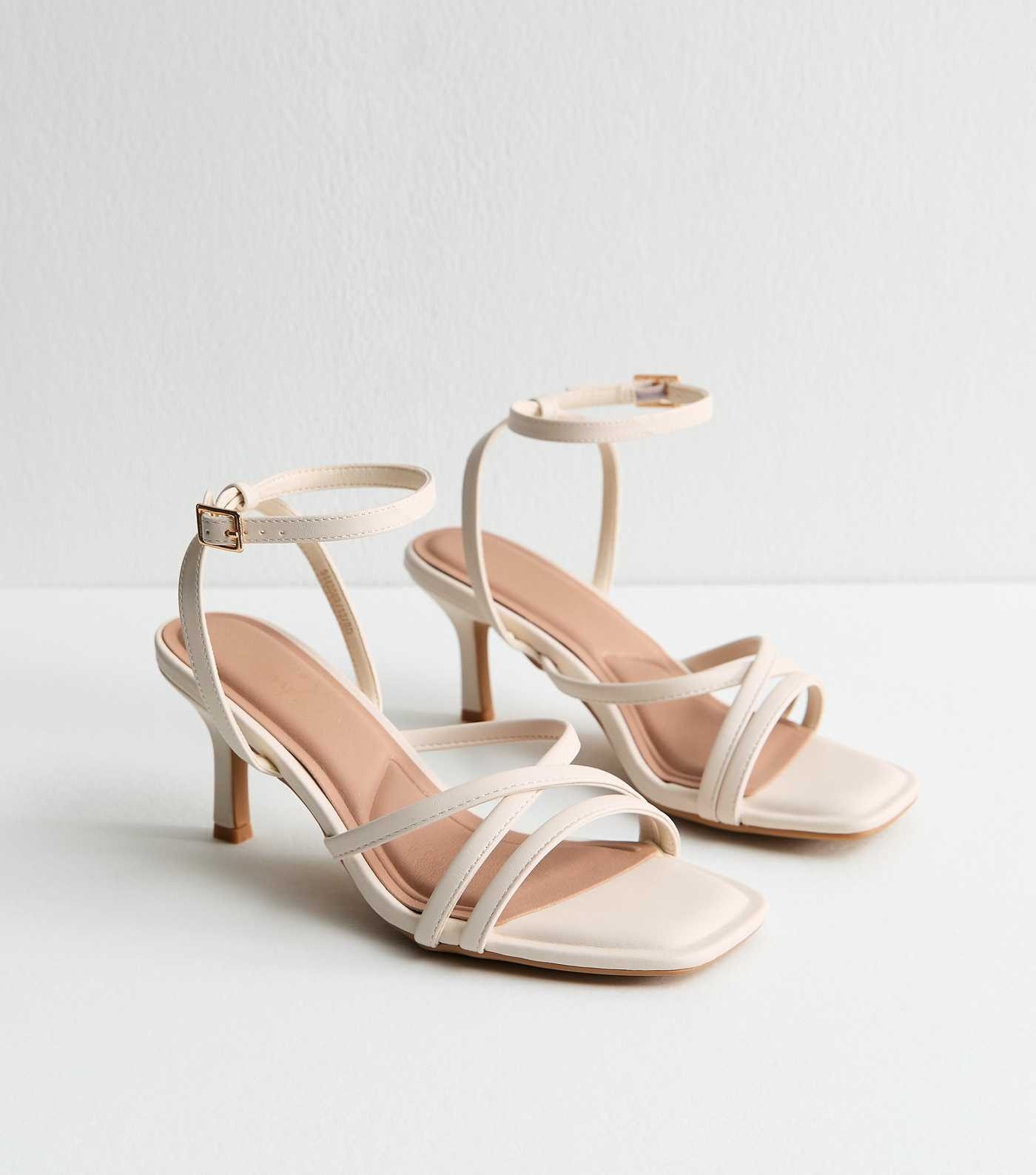 Wide Fit Off White Faux Leather Sandals | New Look | New Look (UK)
