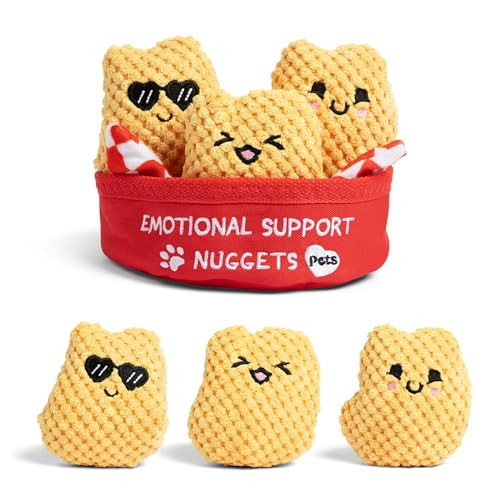 Emotional Support Pet Nuggies by Relatable, Cuddly Dog Toys and Puppy Essentials, Great Gift Ideas for Your Furry Friend, Includes 3 Toys | Amazon (US)