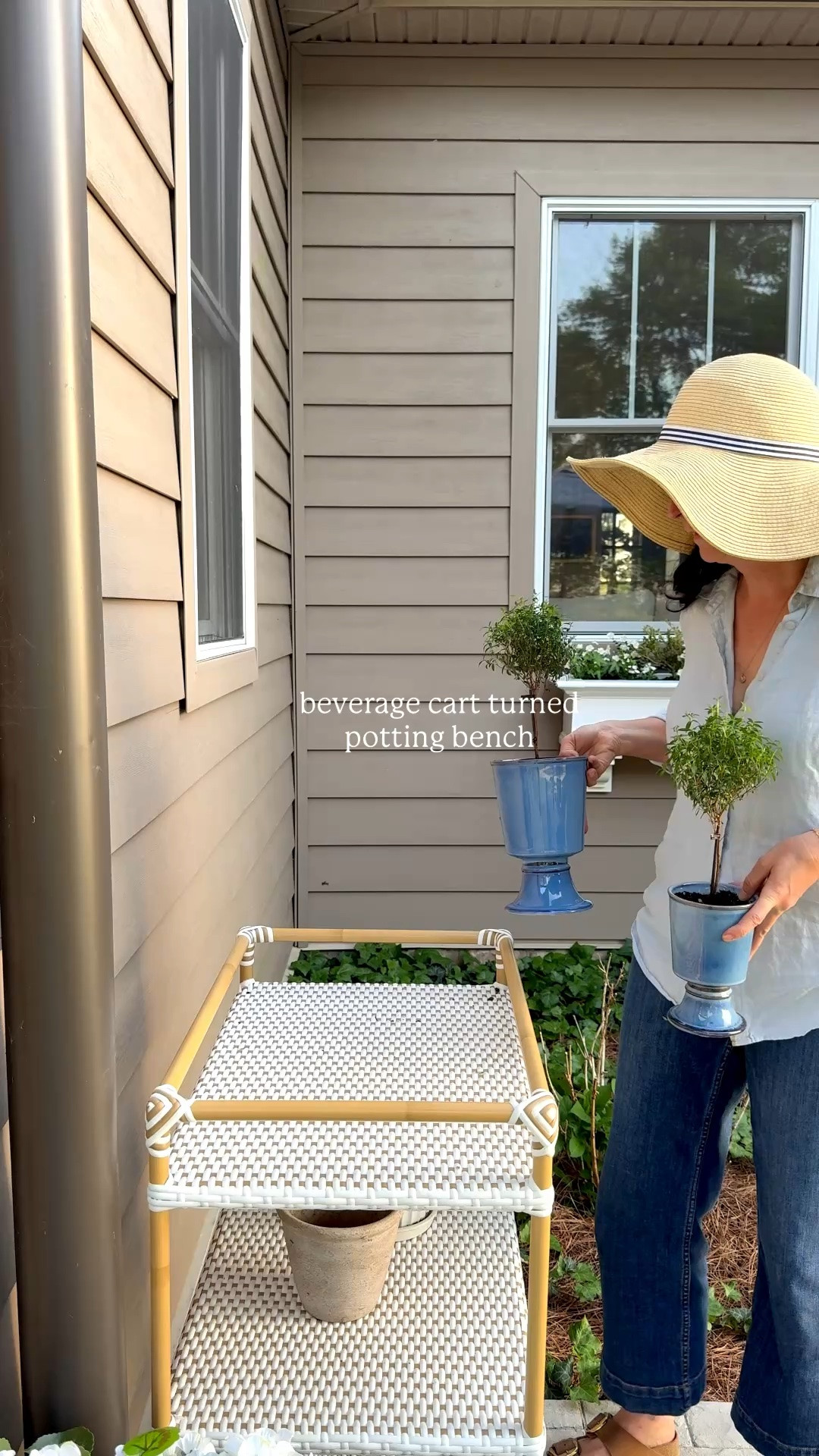 Beverage cart or potting bench. I like to use it for both. 

 #LTKSeasonal #LTKOver40 #LTKHome
