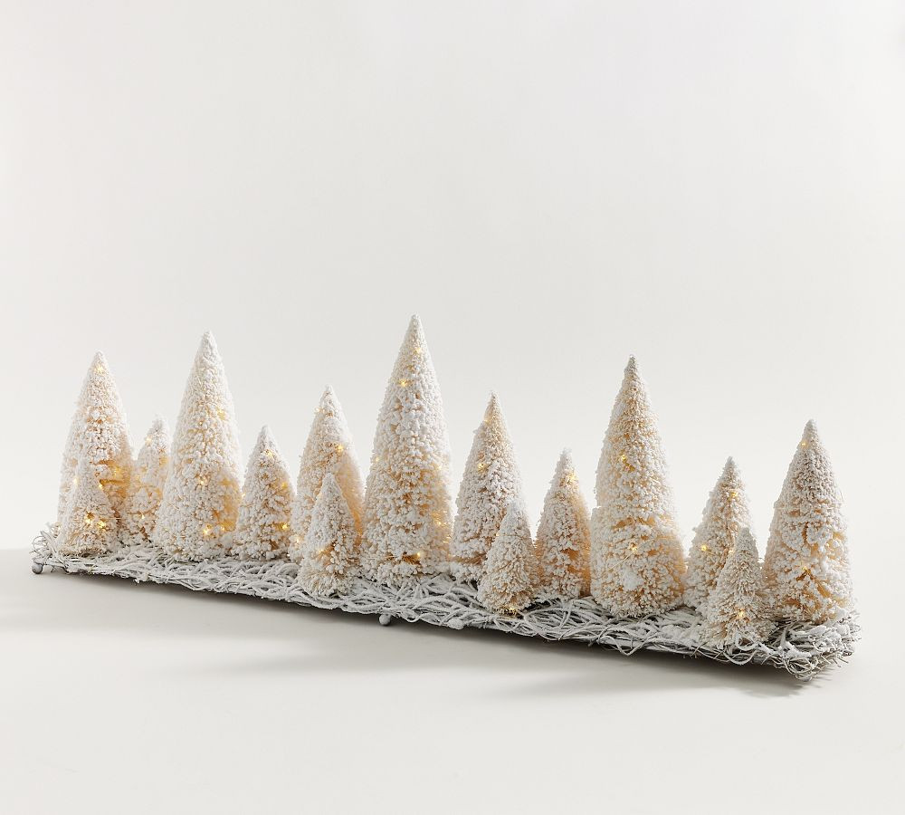 Lit Bottlebrush Tree Centerpiece | Pottery Barn (US)