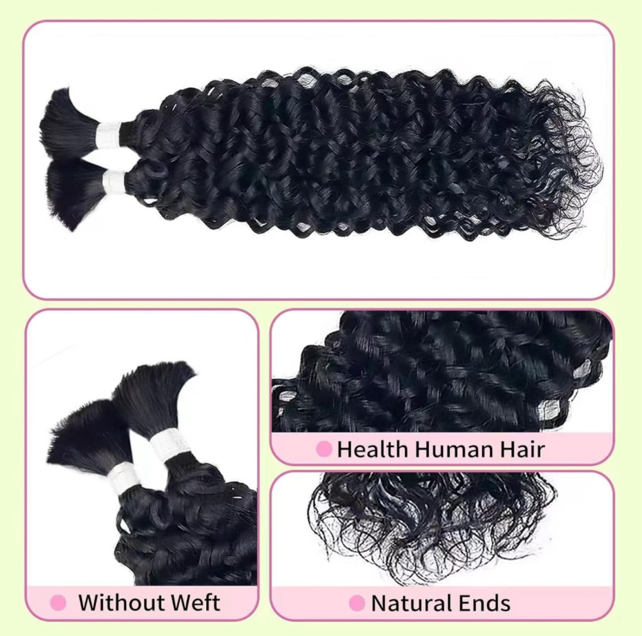 Human hair for braiding