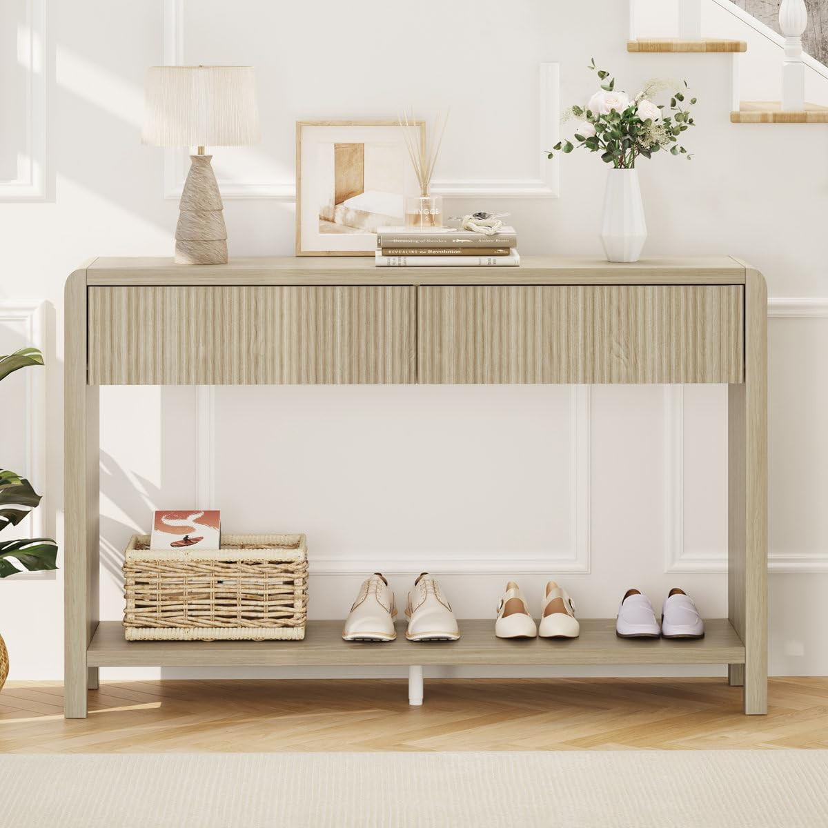 FATORRI Console Table for Entryway Storage, Wood Sofa Tables for Living Room, Couch Table with 2 ... | Amazon (US)