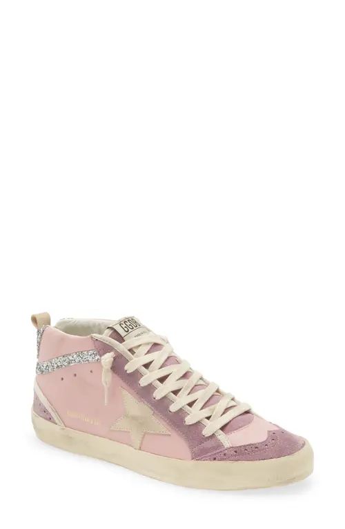 Golden Goose Mid Star Sneaker in Pink/Lilac/Beige at Nordstrom, Size 10Us | Nordstrom