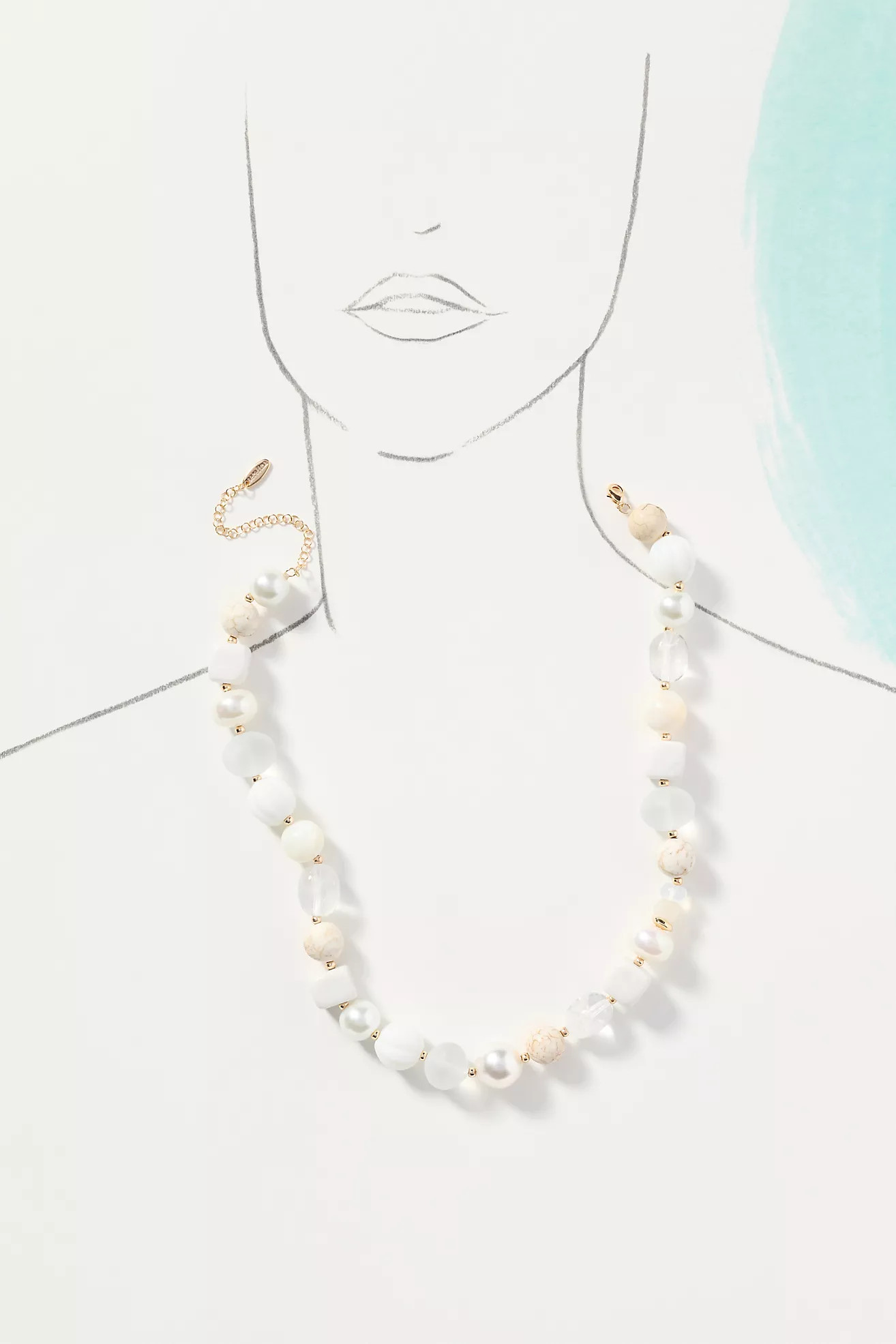 Mixed Bead Necklace | Anthropologie (US)