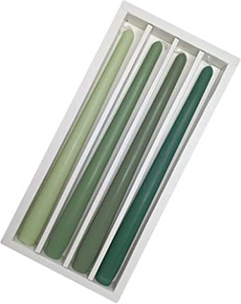 Gradient Color Taper Candles Unscented Candles Sticks 10 inch - Set of 4 Green Tapered Candles fo... | Amazon (US)