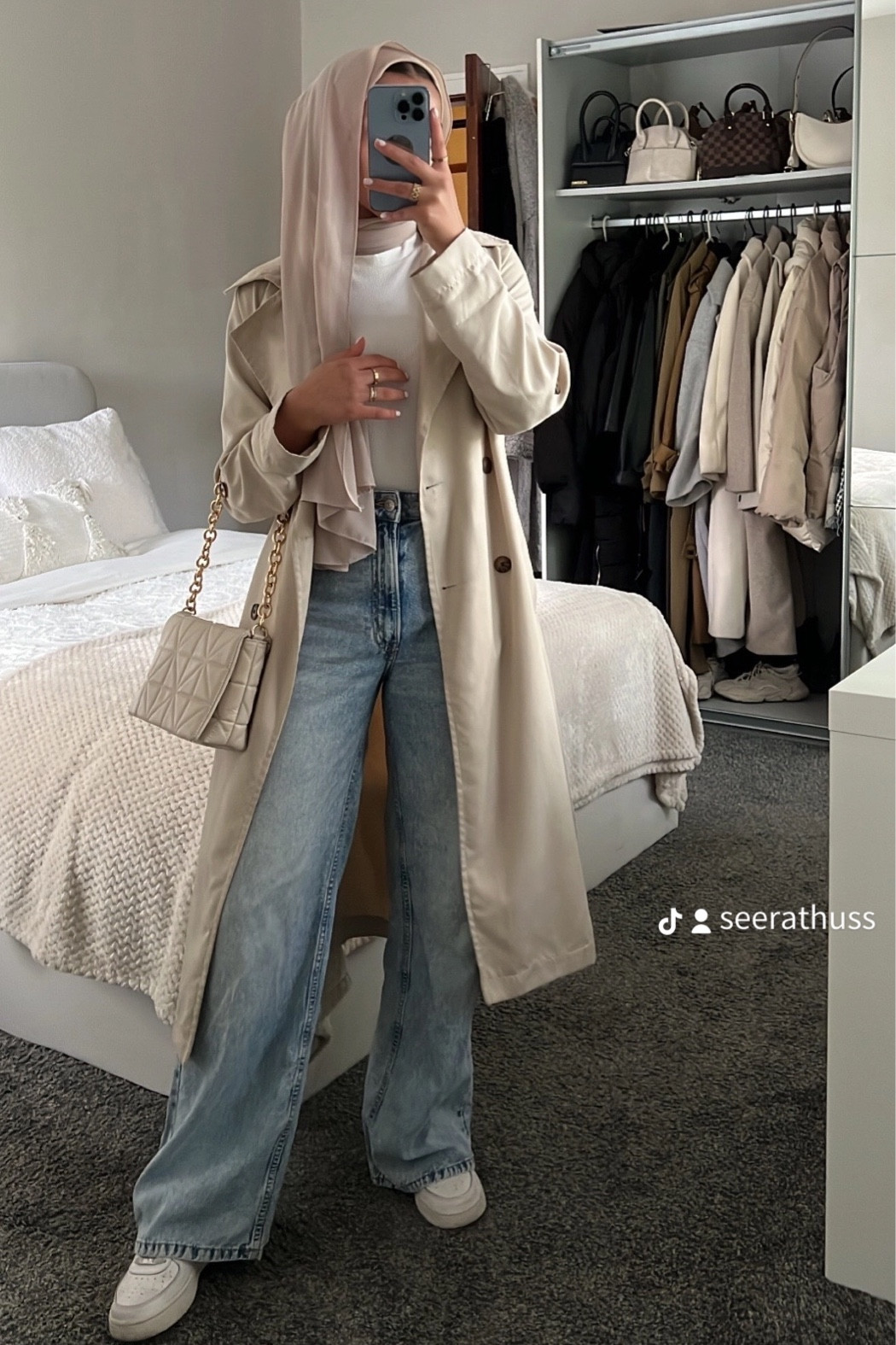 Cream trench coat outifit, monochrome outfits, coat season 

#LTKtravel #LTKworkwear #LTKstyletip