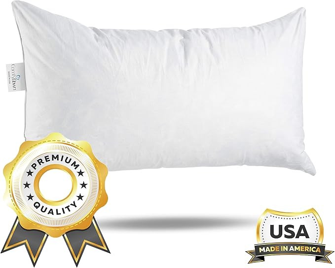 ComfyDown 95% Feather 5% Down, 14 X 24 Rectangle Decorative Pillow Insert, Sham Stuffer - Made in... | Amazon (US)