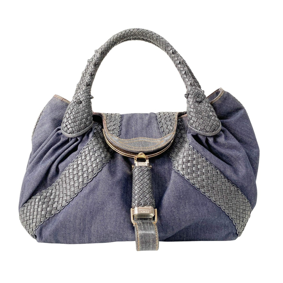 FENDI Spy Blue Denim Shoulder Bag | eBay US