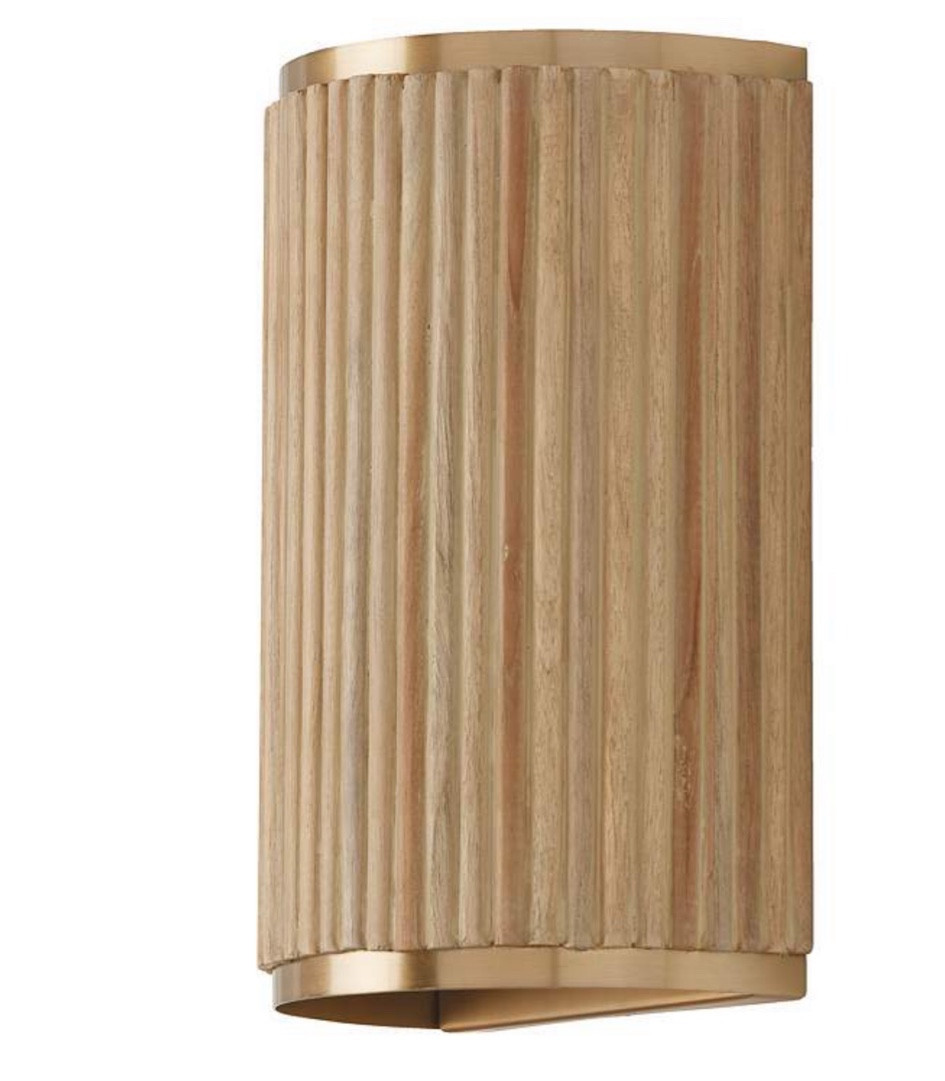 White wash wood and matte brass sconce 

#LTKhome