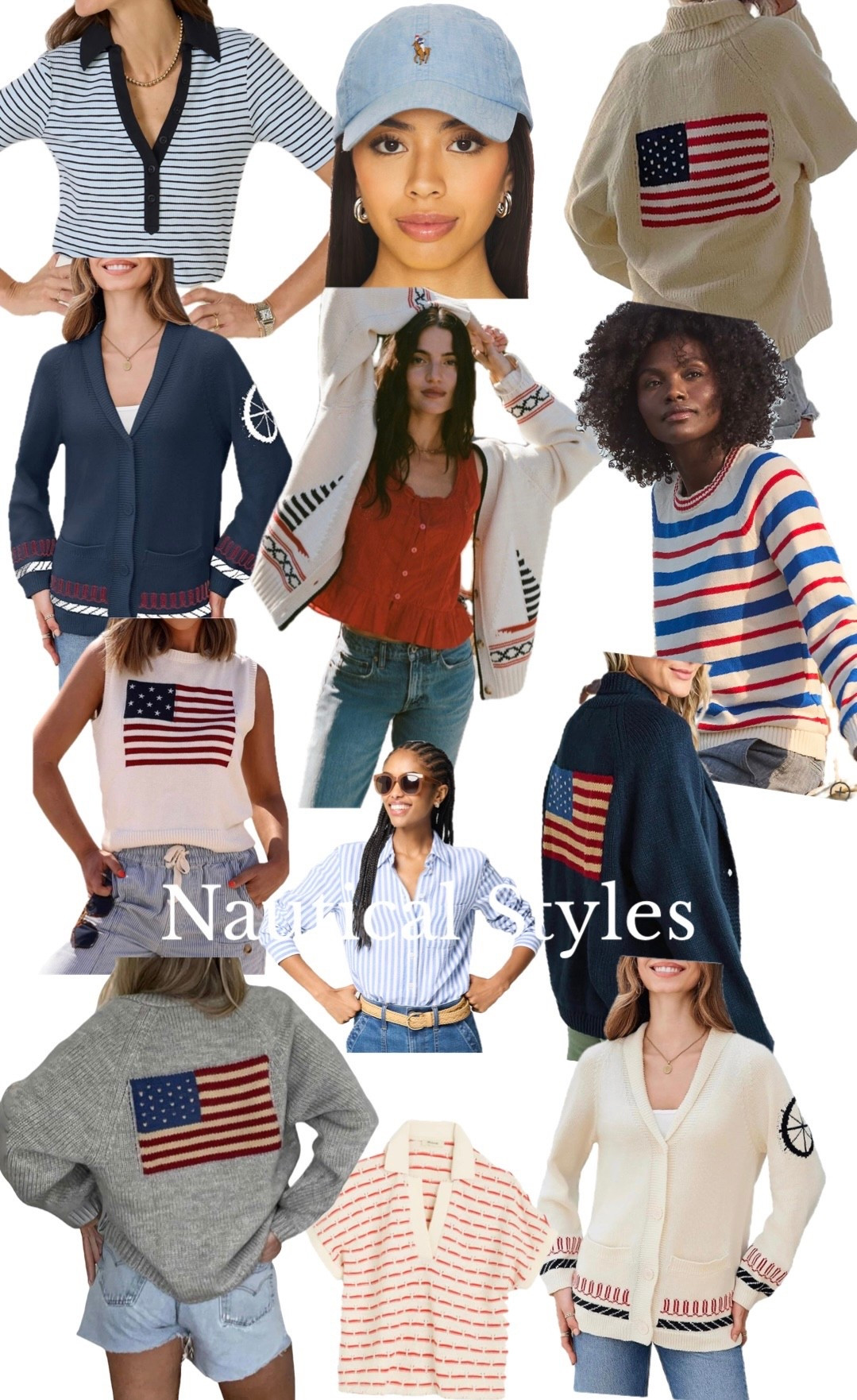Nautical styles, perfect for your spring and summer, everything from cardigans, sweaters, to the perfect striped tea, and a casual button up. ￼

#LTKdayinmylife #LTKSwim #LTKTravel