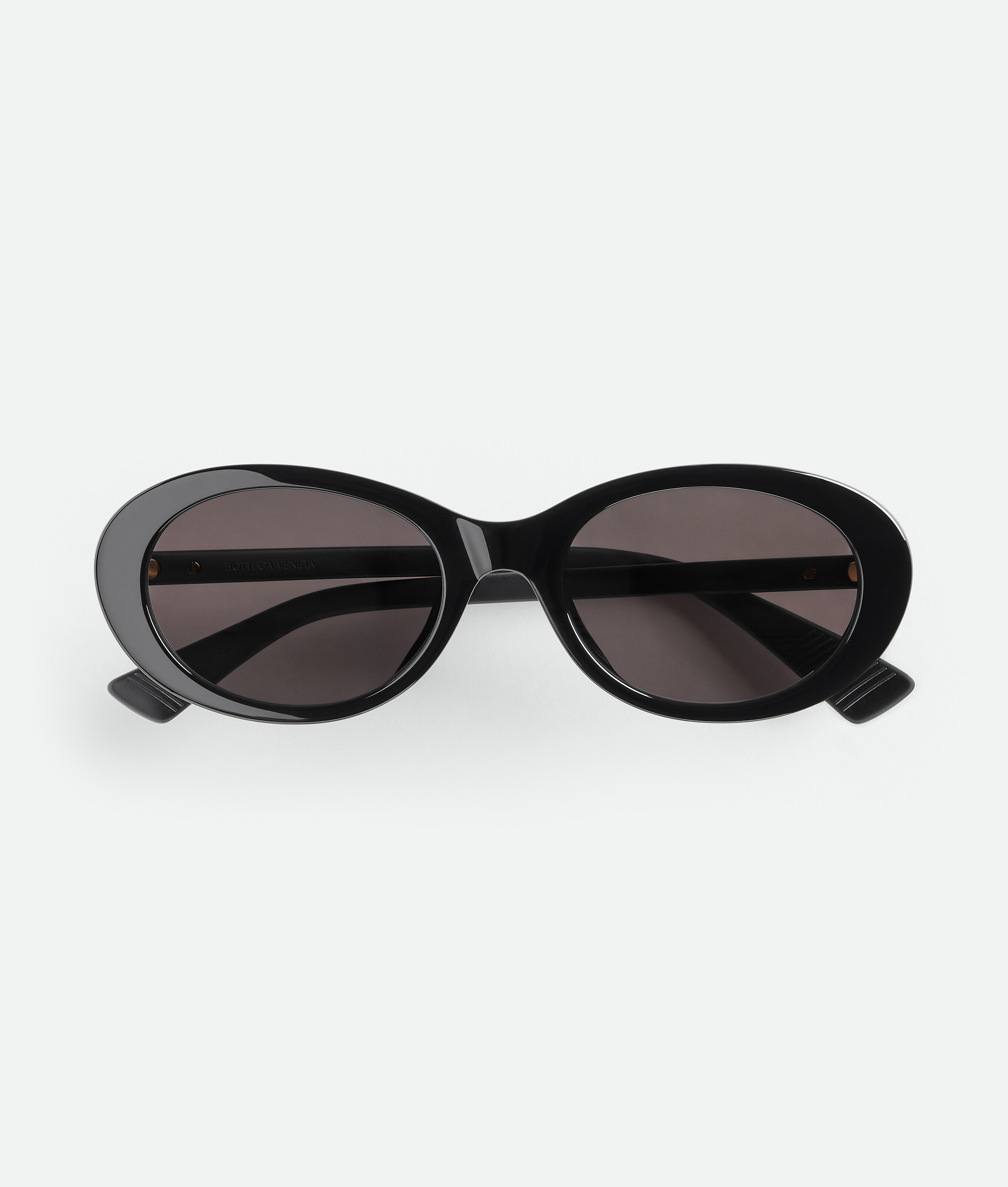 Bottega Veneta Classic Oval Sunglasses - Black - Unisex - Unisex | Bottega Veneta