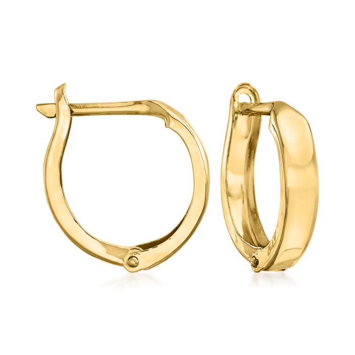 14kt Yellow Gold Huggie Hoop Earrings. 1/2" | Ross-Simons