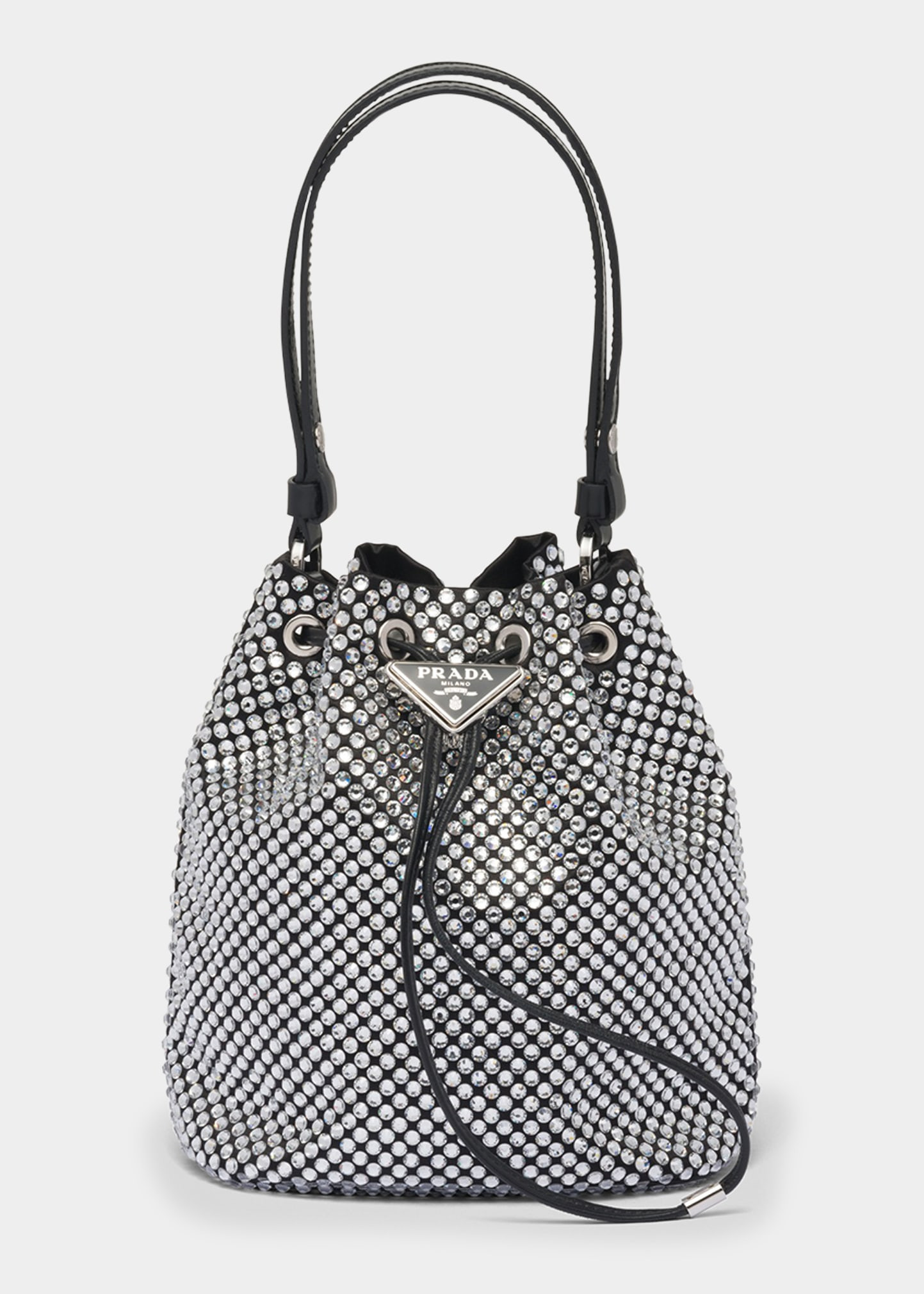 Allover Crystal Drawstring Bucket Bag | Bergdorf Goodman