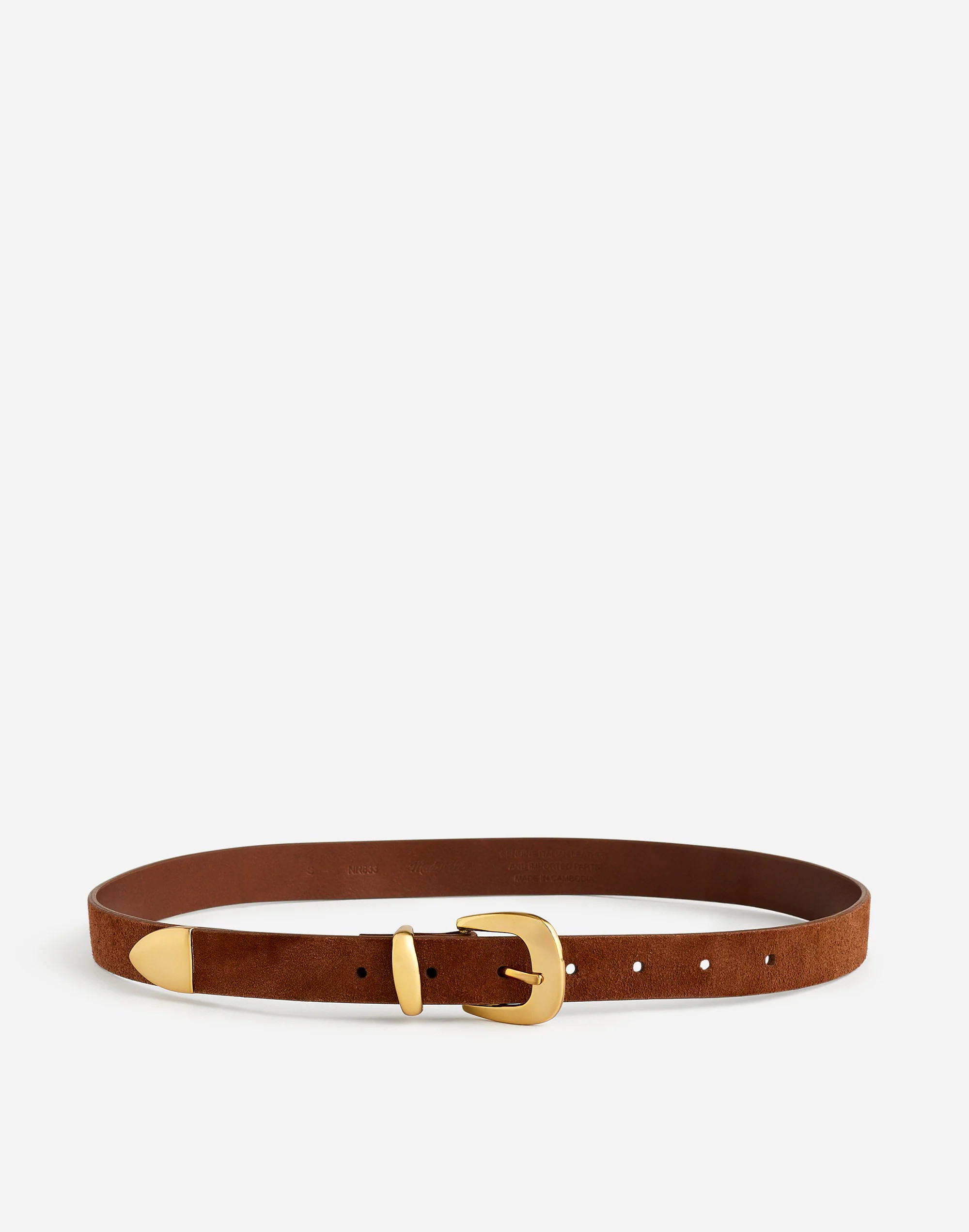 Triple Metal Keeper Belt in Leather | Madewell