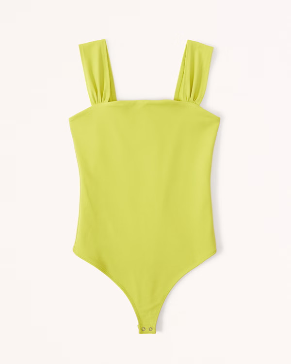 Seamless Fabric Ruched Strap Bodysuit | Abercrombie & Fitch (US)