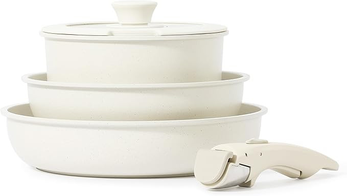 CAROTE Nonstick Cookware Sets, Non Stick Pots and Pans Set Detachable Handle, Kitchen Cookware Se... | Amazon (US)