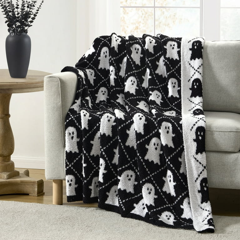 My Texas House Black/White Cozy Knit Ghost Throw, 50" x 60" | Walmart (US)