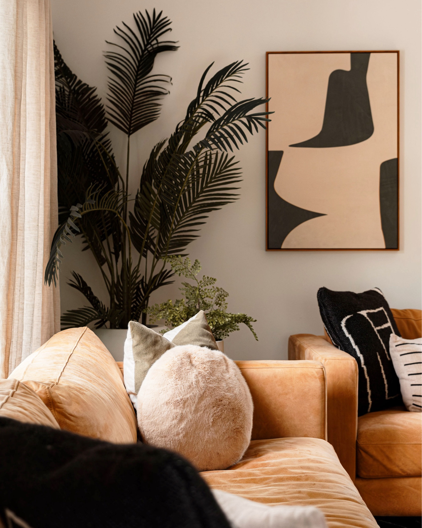 Living room refresh with pillows from CB2 and gorgeous leather sofas from Pottery Barn!

#LTKStyleTip #LTKHome