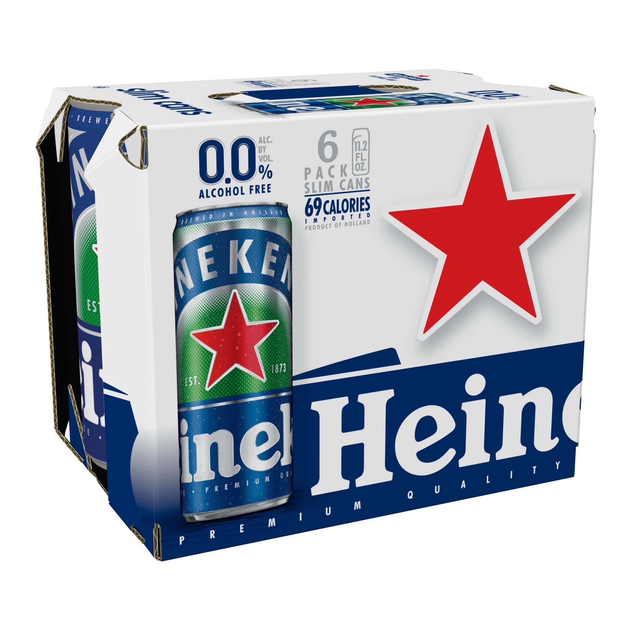 Heineken 0.0 Non-Alcoholic Beer, 6 Pack, 11.2 fl oz Cans | Walmart (US)
