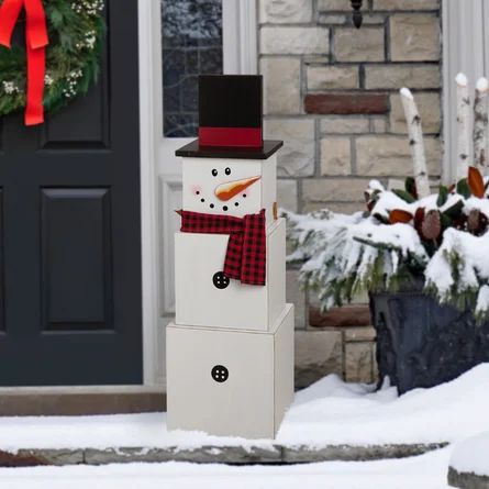 Double Sided Snowman Porch Decor | Wayfair North America