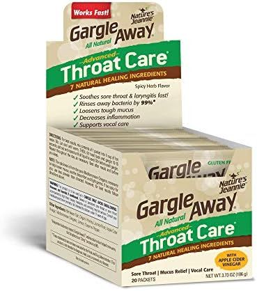 Gargle Away by Nature's Jeannie - Natural Sore Throat Remedy, Vocal Care, Mucus Relief, Cough Sup... | Amazon (CA)
