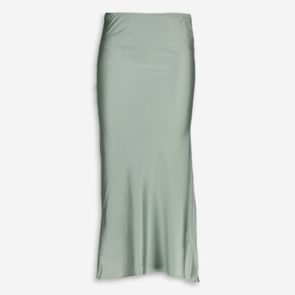 Mint Green Satin Midaxi Skirt | TK Maxx