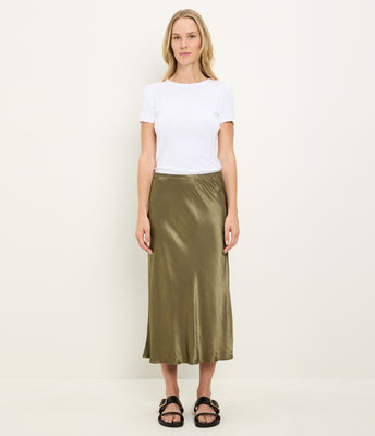 Leila Bias Midi Skirt | MichaelStars.com