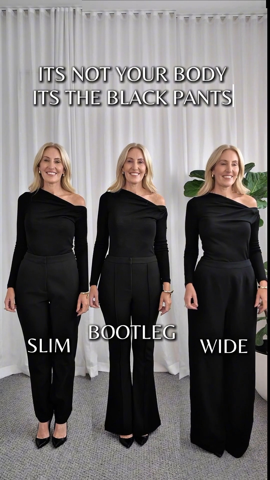 I’m wearing a size 10 across all styles.  The slim & wide leg I could definitely size down to a size 8.

I’m usually a size 8/10 and 174cms tall.

1. Atmos&Here Bella Fitted Pant (type into search bar for exact match)
2. Atmos&Here Gabriela Flare Pants
3. Tussah Milly Pants

#LTKover50style #LTKaustralia #LTKstyletip