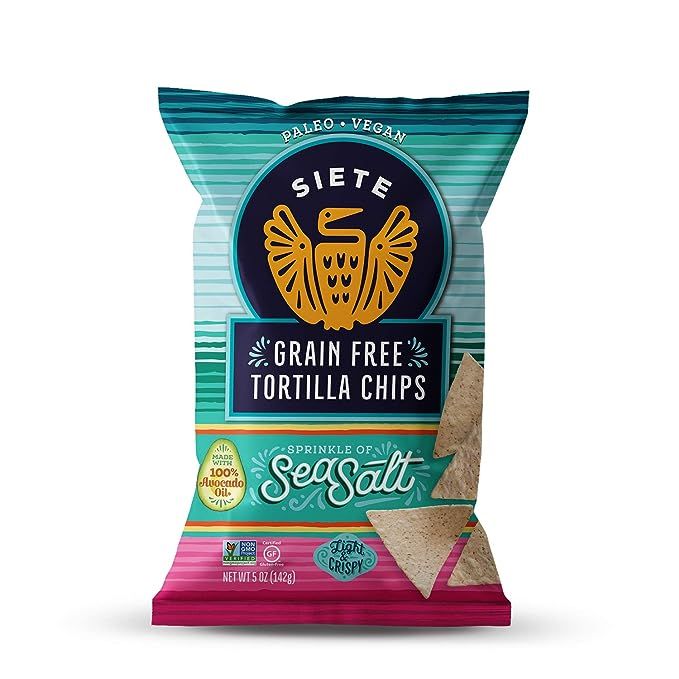 Siete Sea Salt Grain Free Tortilla Chips, 5 oz bags (1 PACK) | Amazon (US)