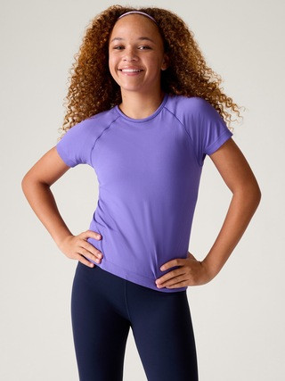 Athleta Girl Power Up Seamless Sport Length Tee | Athleta