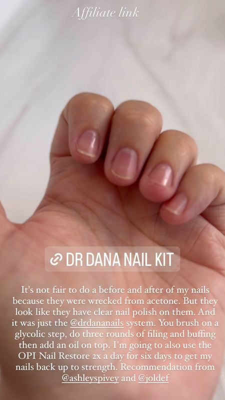 This Dr Dana Nail kit is outstanding!! Look at that shine! No nail polish. Just three steps. Glycolic prep, filing and buffing and then oil as the last step  

#LTKbeauty