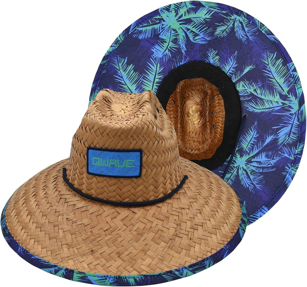Qwave Straw Hats for Women - Stylish Tropical Print Designs, Beach Gear Sun Hats for Women, Lifeg... | Amazon (US)
