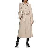 DKNY Women's Belted Trench Coat, Chino Beige Maxi, Small | Amazon (US)