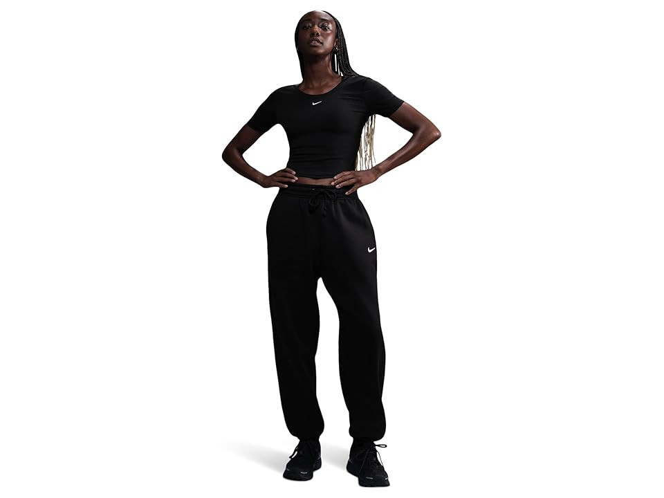 Nike Sportswear Phoenix Fleece High-Waisted Oversized Sweatpants Women's Clothing Black/Sail : XL (US 16-18), Cotton/Polyester | Zappos